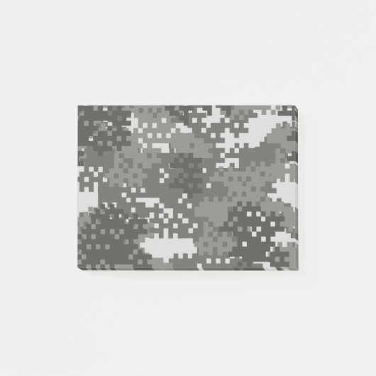 Post-it® Camouflage urbain gris et blanc de pixel (Devant)