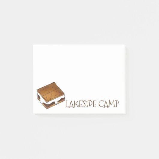 Post-it® Camp d'été Custom Smore S'mores Post-It Notes (Devant)