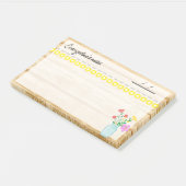 Post-it® Campagne Agritourisme, lampes et fleurs 10" x 6" (Incliné)