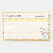 Post-it® Campagne Agritourisme, lampes et fleurs 10" x 6" (Devant)