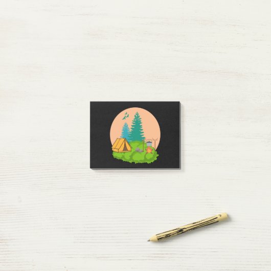 Post-it® camping (Sur un bureau)