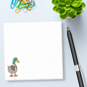 Post-it® Canard colvert de dessin animé mignon avec une cra
