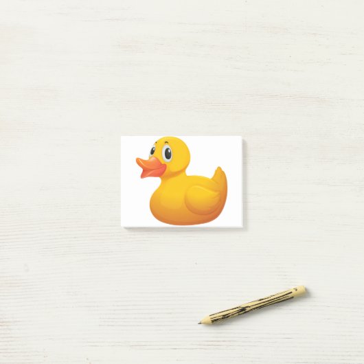 Post-it® Canard jaune (Sur un bureau)