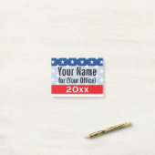 Post-it® Candidat imprimé patriote de campagne politique (Sur un bureau)