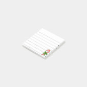 Post-it® Candy Cane Ruban Vert Noël Dessin Ligné (Incliné)