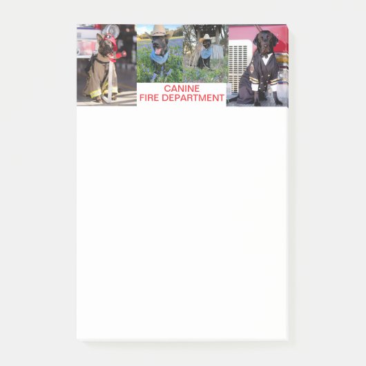 Post-it® Canine Fire Department Note Pad (Devant)