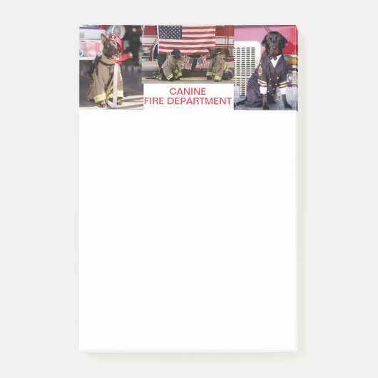 Post-it® Canine Fire Department Note Pad (Devant)