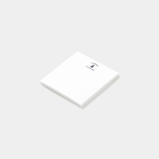 Post-it® Capitaine Old Scruff avec le nom Notes (Incliné)