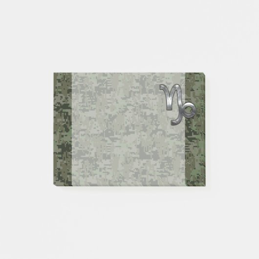Post-it® Capricorn Zodiac Connexion vert olive camo numériq (Devant)