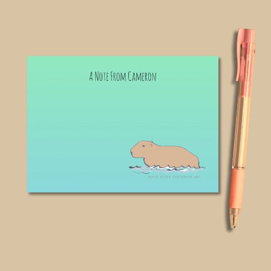 Post-it® Capybara Cute Wildlife Zoo animal