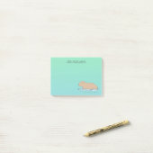 Post-it® Capybara Cute Wildlife Zoo animal (Sur un bureau)