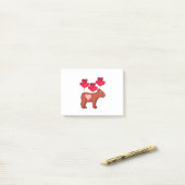 Post-it® Capybara Hearts Love (Sur un bureau)