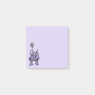 Post-it® Caractère d'horreur mignon démon violet