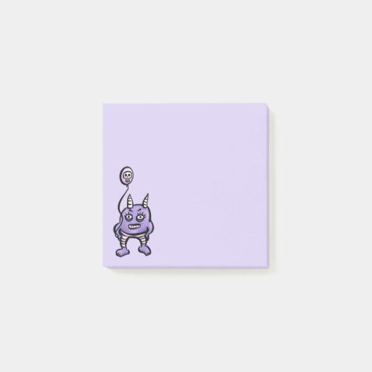Post-it® Caractère d'horreur mignon démon violet (Devant)