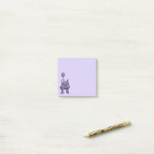 Post-it® Caractère d'horreur mignon démon violet (Sur un bureau)