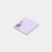 Post-it® Caractère d'horreur mignon démon violet (Incliné)