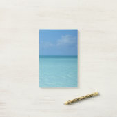 Post-it® Caraïbes Horizon Tropical Turquoise Bleu (Sur un bureau)