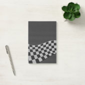 Post-it® Carbone Fiber Style Racing Drapeau Checkers Vague  (Bureau)