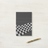 Post-it® Carbone Fiber Style Racing Drapeau Checkers Vague  (Sur un bureau)