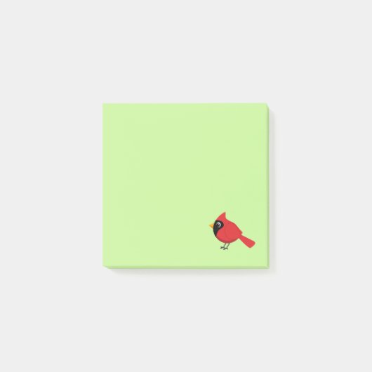 Post-it® Cardinal Rouge Cardinal Cardinal aux Fleurs (Devant)