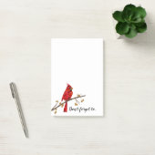 Post-it® Cardinal Rouge, l'oiseau de Noël (Bureau)