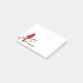 Post-it® Cardinal Rouge, l'oiseau de Noël (Incliné)