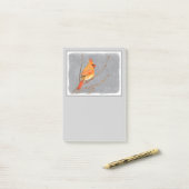Post-it® Cardinal sur la peinture de branche - Art original (Sur un bureau)