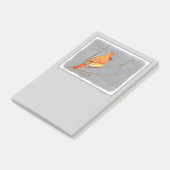Post-it® Cardinal sur la peinture de branche - Art original (Incliné)