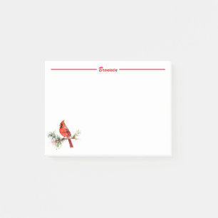 Post-it® Cardinal sur une branche de sapin