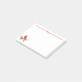 Post-it® Cardinal sur une branche de sapin (Incliné)