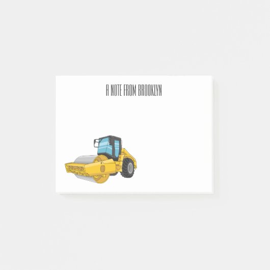 Post-it® Caricature à rouleaux de route (Devant)