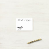 Post-it® Caricature amusante de zèbre (Sur un bureau)