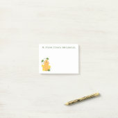 Post-it® Caricature citrouille gourde en beuret joyeux (Sur un bureau)