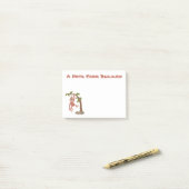 Post-it® Caricature de bébé orangoutan joyeux (Sur un bureau)