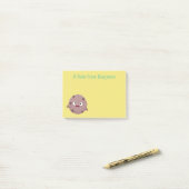 Post-it® Caricature de biscuit à puce en chocolat (Sur un bureau)
