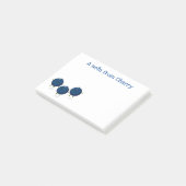 Post-it® Caricature de bleuets joyeux (Incliné)