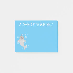 Post-it® Caricature de bulles de narval joyeux