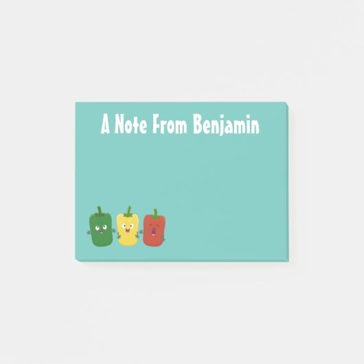 Post-it® Caricature de chant trio capsicum poivre clair (Devant)