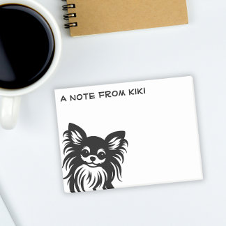 Post-it® Caricature de Chihuahua aux cheveux longs mignons