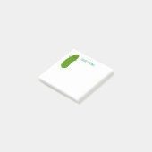 Post-it® Caricature de cornichon vert joyeux (Incliné)