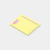 Post-it® Caricature de crème glacée de fraise mignonne (Incliné)