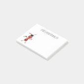 Post-it® Caricature de fourmi rouge joyeux (Incliné)