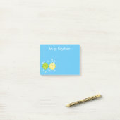Post-it® Caricature de fruit de citron vert mou (Sur un bureau)