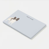 Post-it® Caricature de la race de chien Papillon (Incliné)