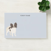 Post-it® Caricature de la race de chien Papillon (Bureau)