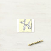 Post-it® Caricature de l'anatomie du chien de ballon 1048 (Sur un bureau)