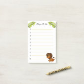 Post-it® Caricature de lion et de palmier feuille choses à  (Sur un bureau)