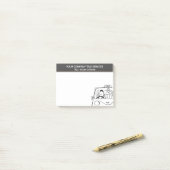 Post-it® Caricature de location de voiture et services de t (Sur un bureau)