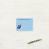 Post-it® Caricature de nudibranche bleu mignon (Sur un bureau)