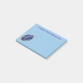 Post-it® Caricature de nudibranche bleu mignon (Incliné)